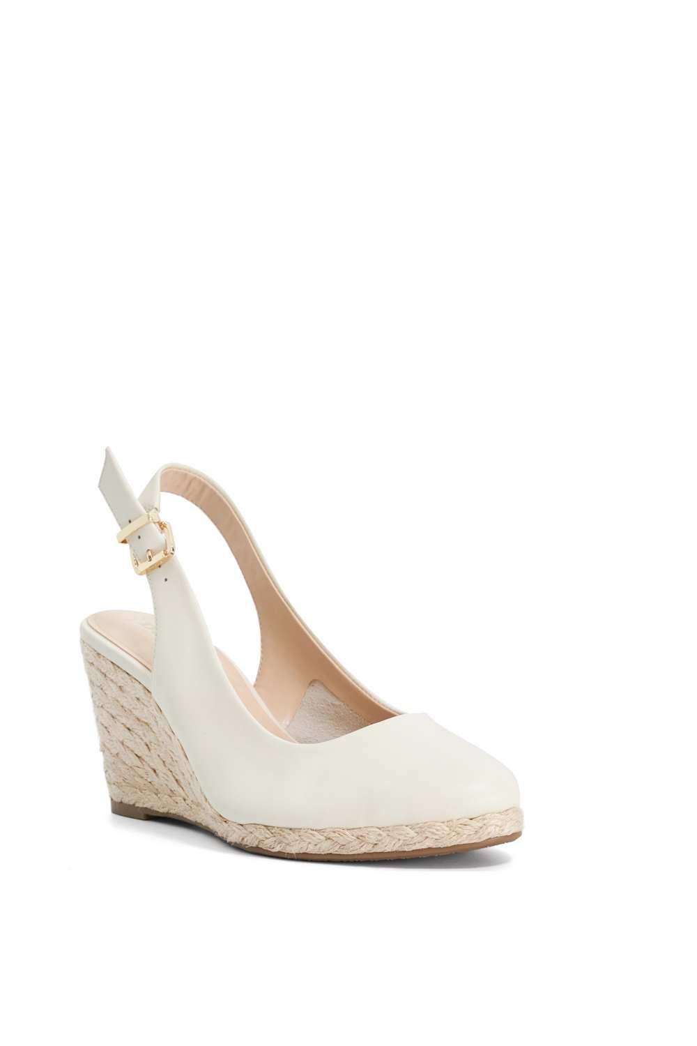 Dune London Wide Fit 'Capable' Leather Wedges