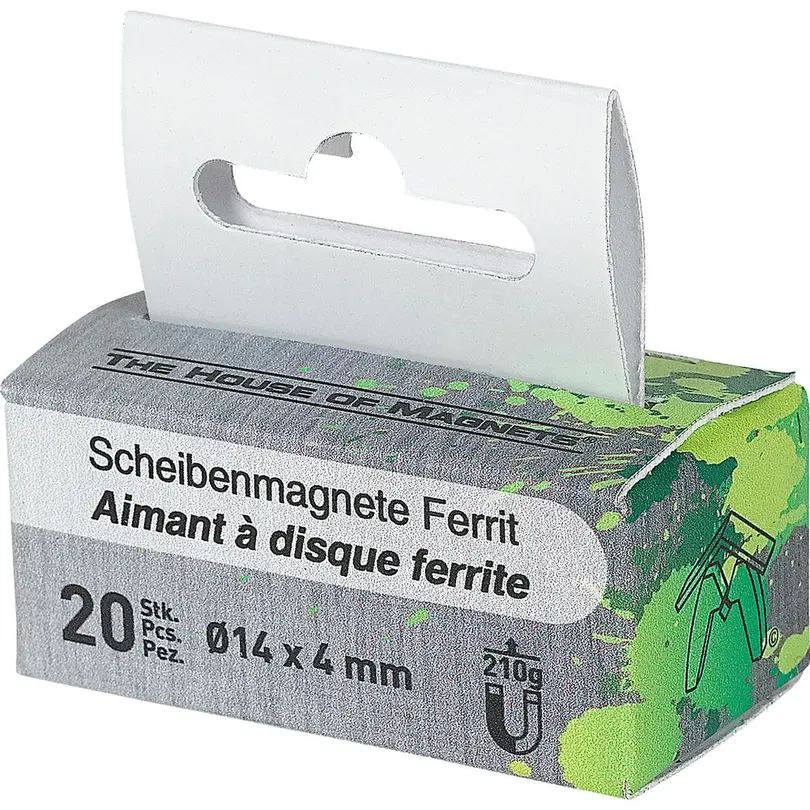 Magnet 20er-Set Scheibenmagnet Ferrit