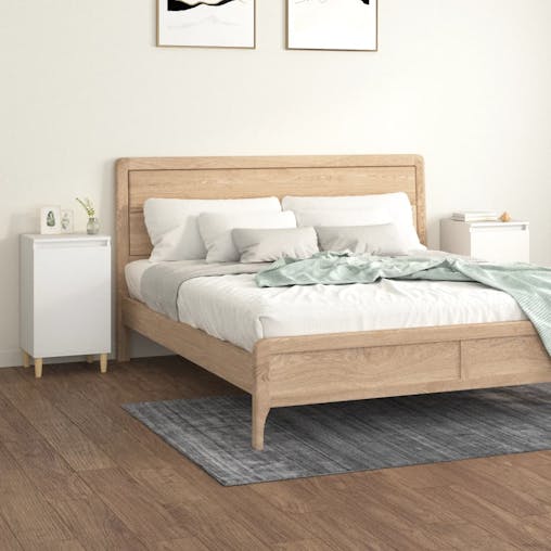 NNEVL Bedside Cabinets 2 pcs White 40x35x70 cm Engineered Wood