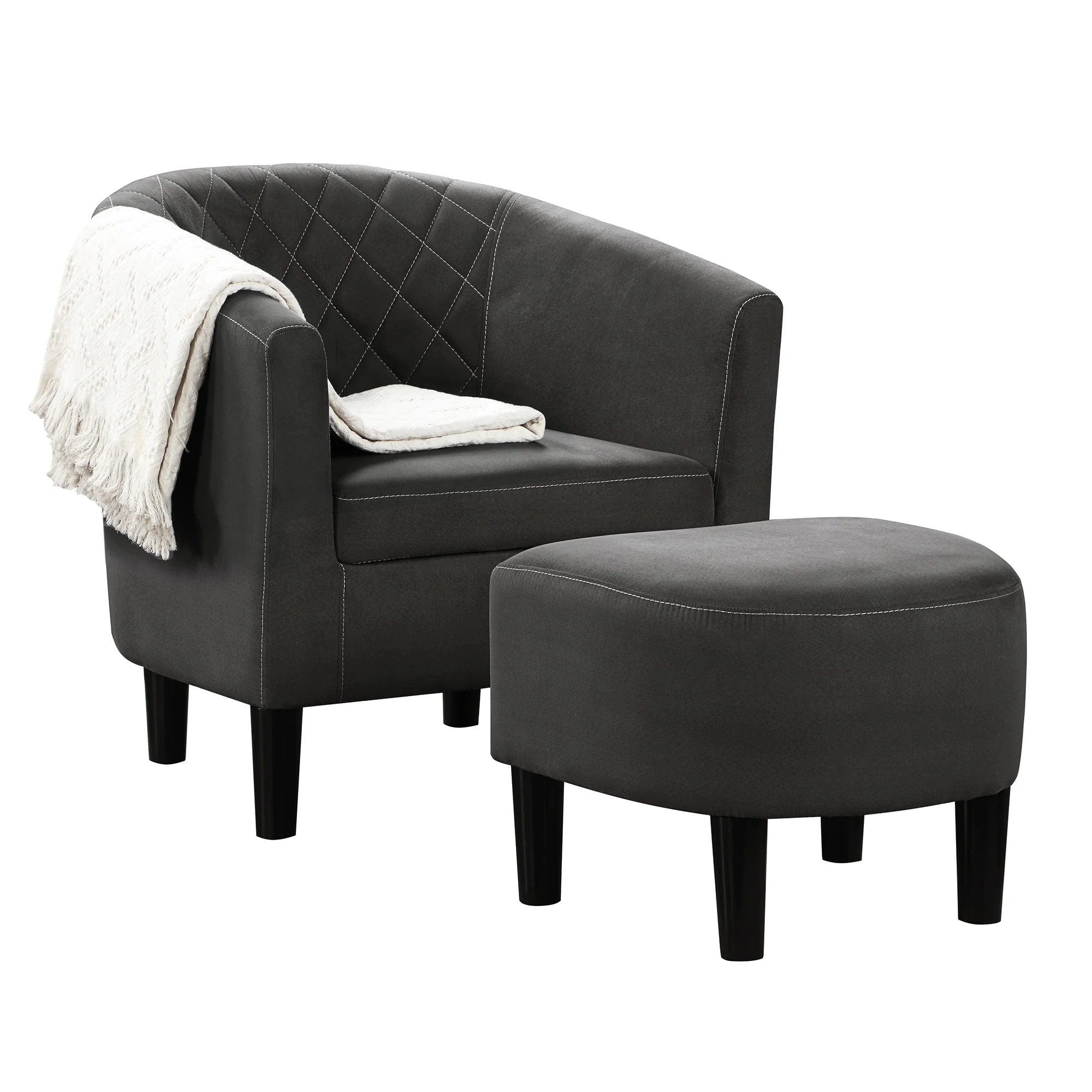 Convenience Concepts Take a Seat Roosevelt Accent Chair with Ottoman
