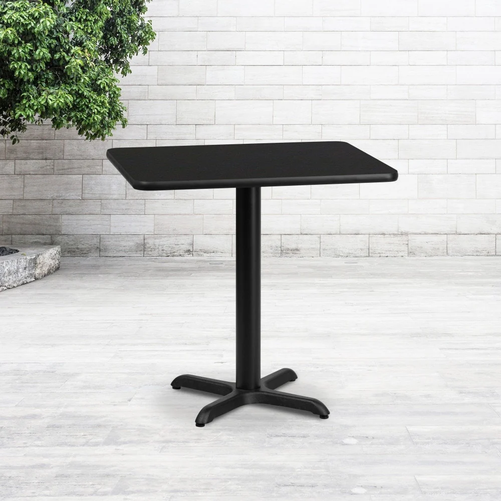 24'' x 30'' Rectangular Laminate Table Top with 22'' x 22'' Table Height Base - 24W x 30D x 31.125H