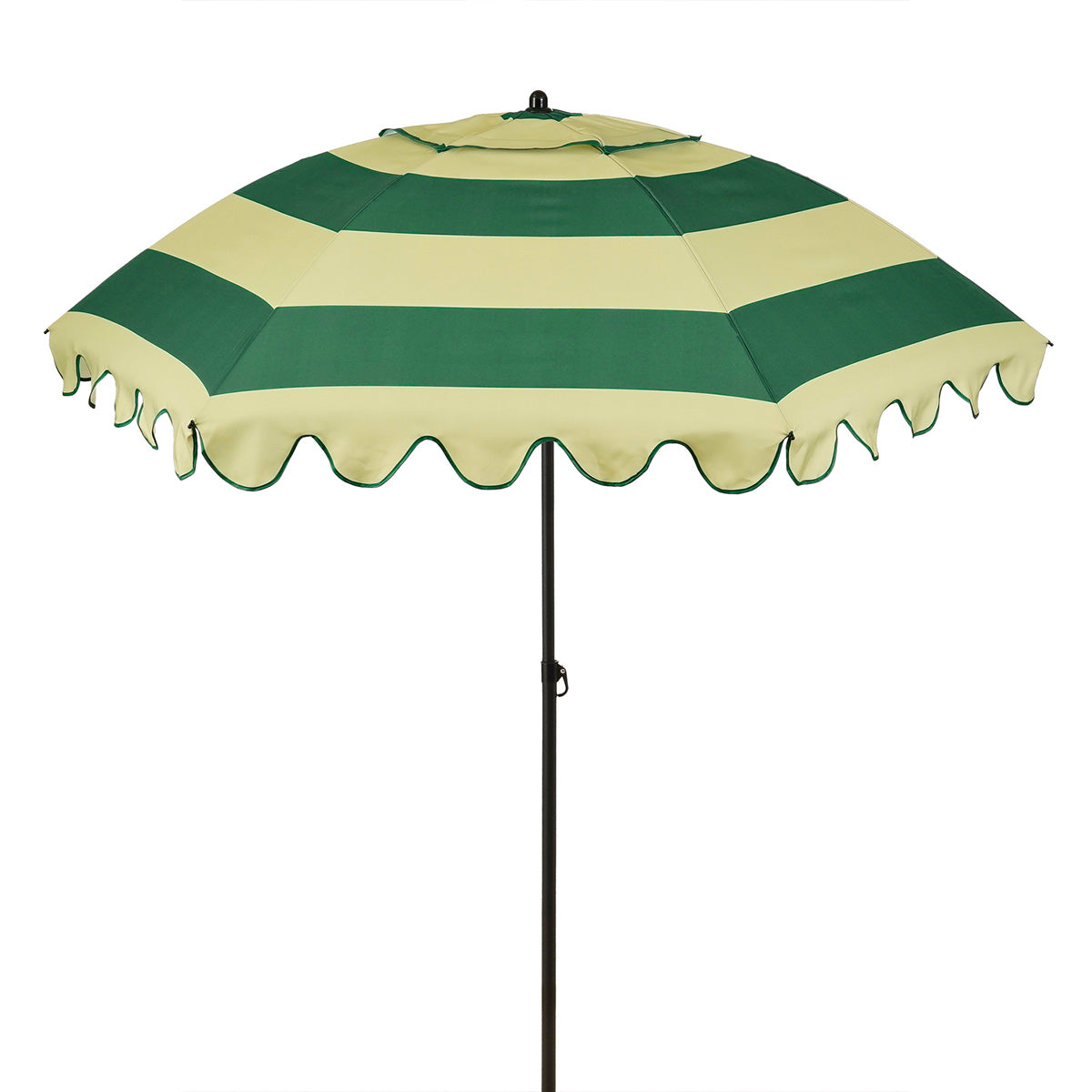 Mica Decorations Kantelbare Parasol met Ruches - Stokparasol 238 x Ø195 cm - Tuin of Balkonparasol - Polyester, Staal - Terra