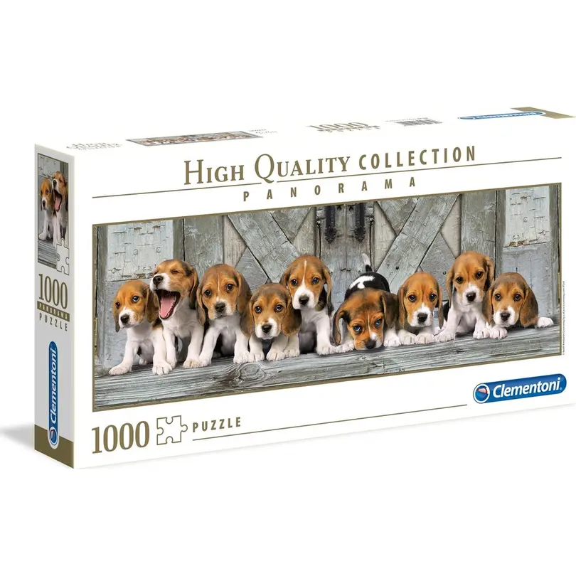 Puzzle 1000er-Set Panorama Hunde Beagles