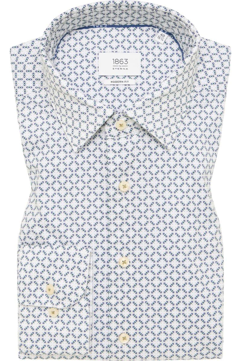 ETERNA 1863 Modern Fit Hemd grün, Bedruckt
