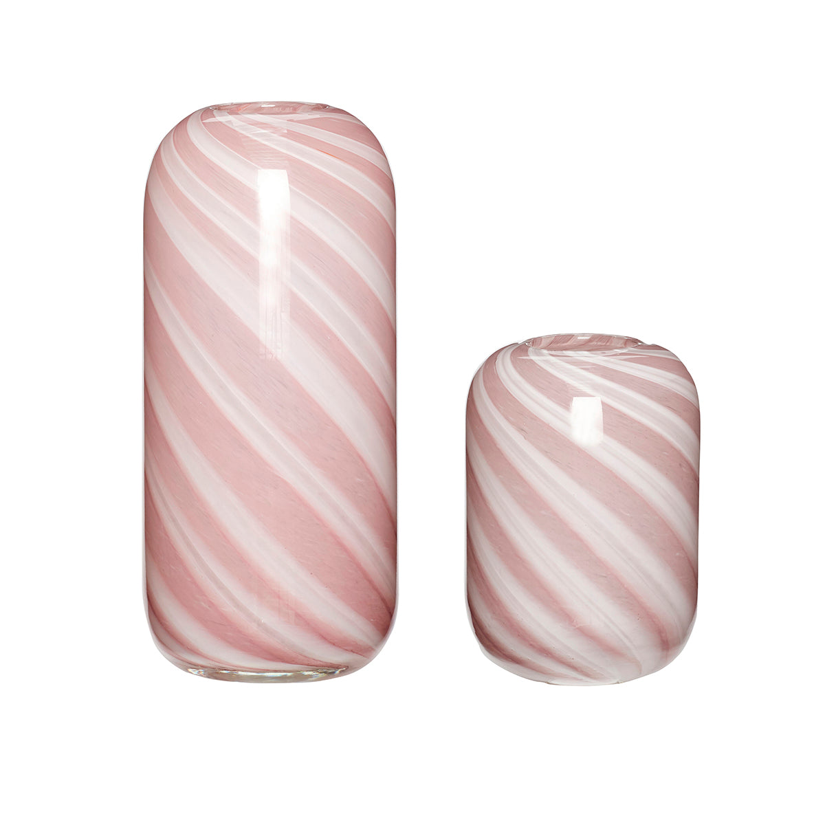 Hübsch vazen Candy - glas - ø13xh18, ø13xh26cm