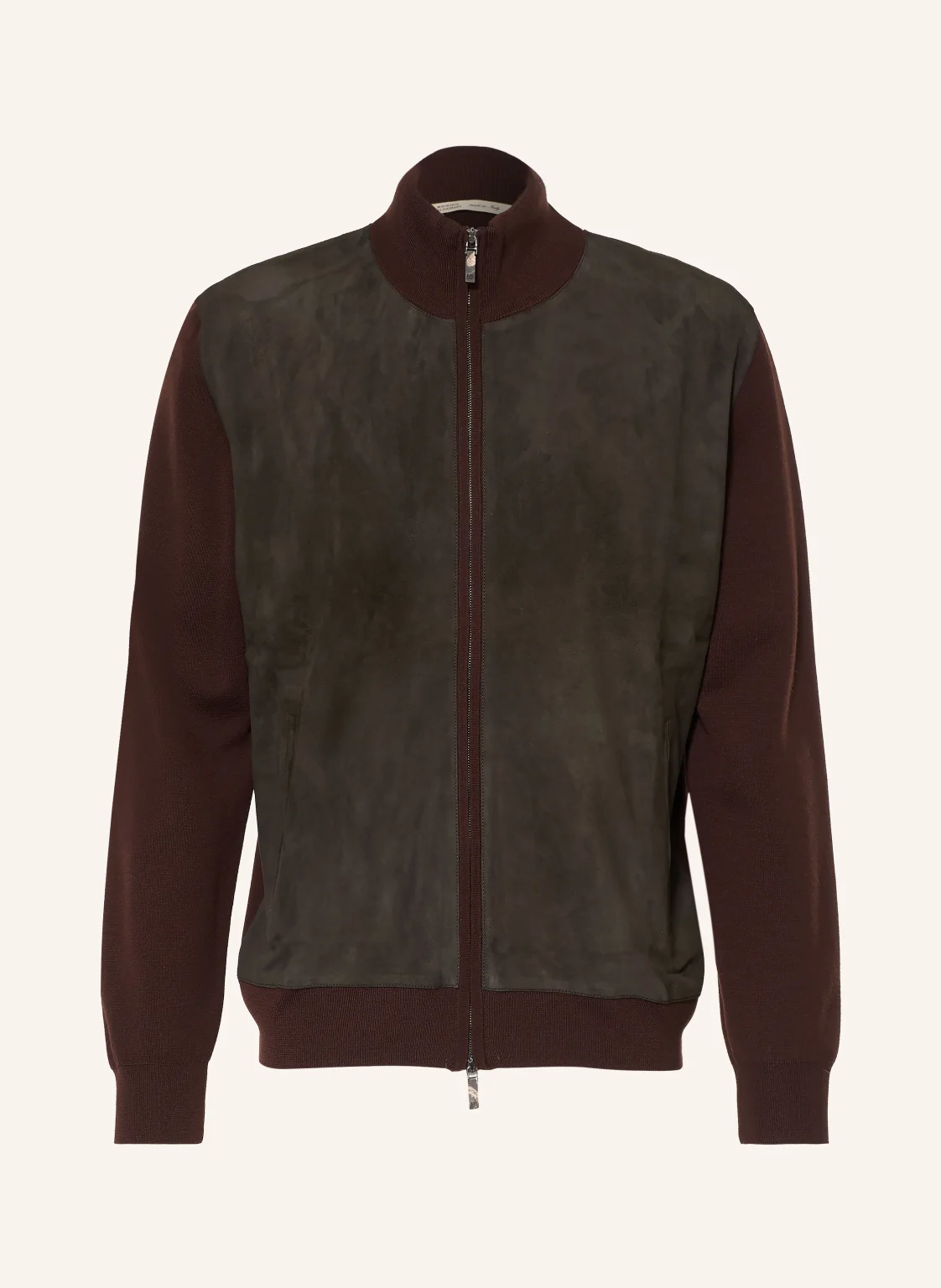 MAURIZIO  BALDASSARI Lederblouson im Materialmix