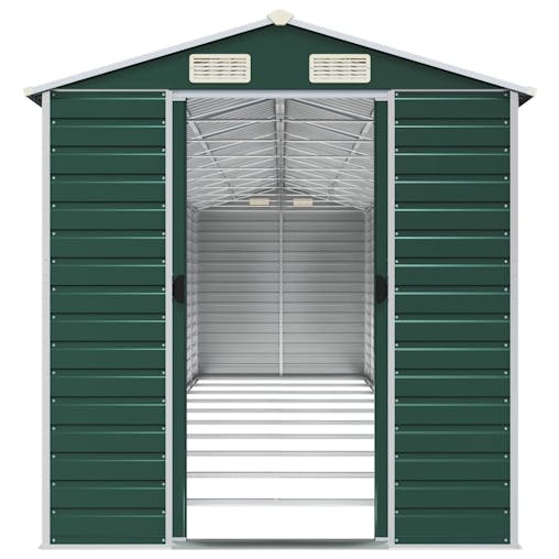 NNEVL Garden Shed Green 191x895x198 cm Galvanised Steel