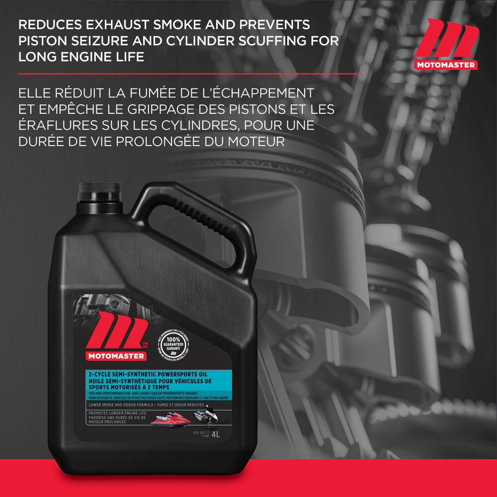 MotoMaster 2-Stroke Semi-Synthetic Powersports Oil, 4-L