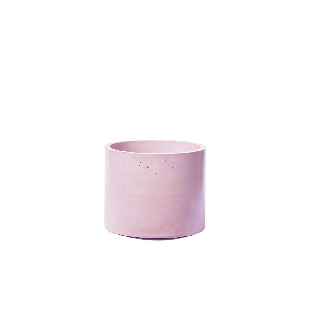 CACHE-POT XXL UNI - Cache-pot xxl en béton rose pastel