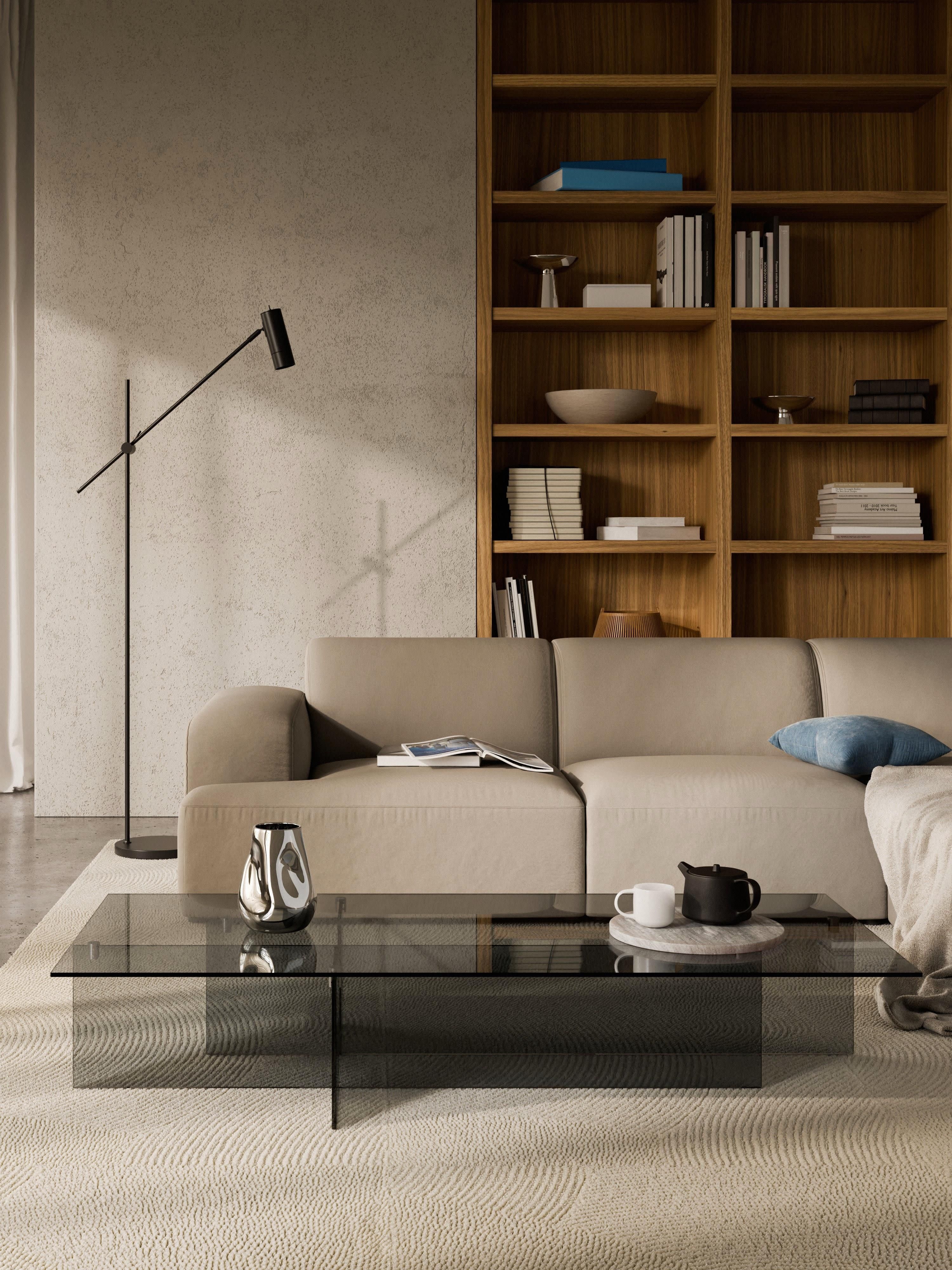 Großer Glas-Couchtisch Anouk, B 160 cm