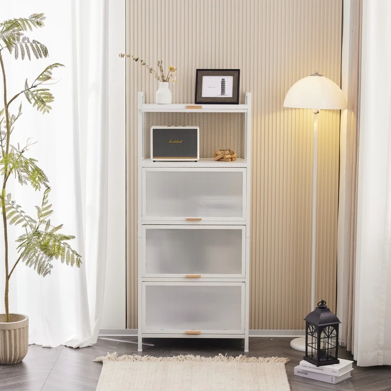 4-layer multifunctional storage cabinet with cabinet door