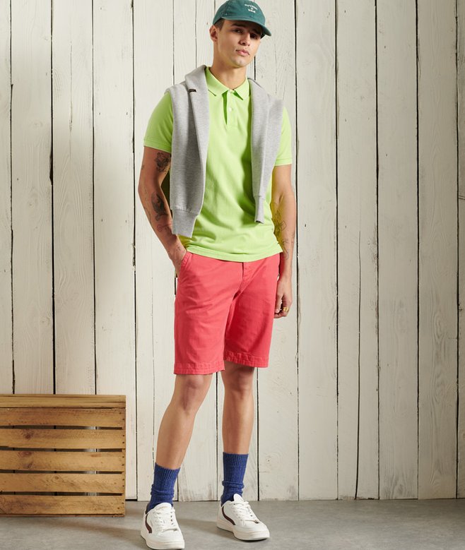 Organic Cotton Vintage Washed Pique Polo Shirt