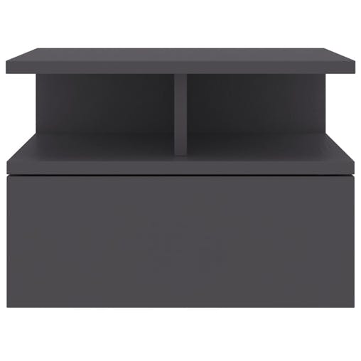 NNEVL Floating Nightstands 2 pcs Grey 40x31x27 cm Chipboard