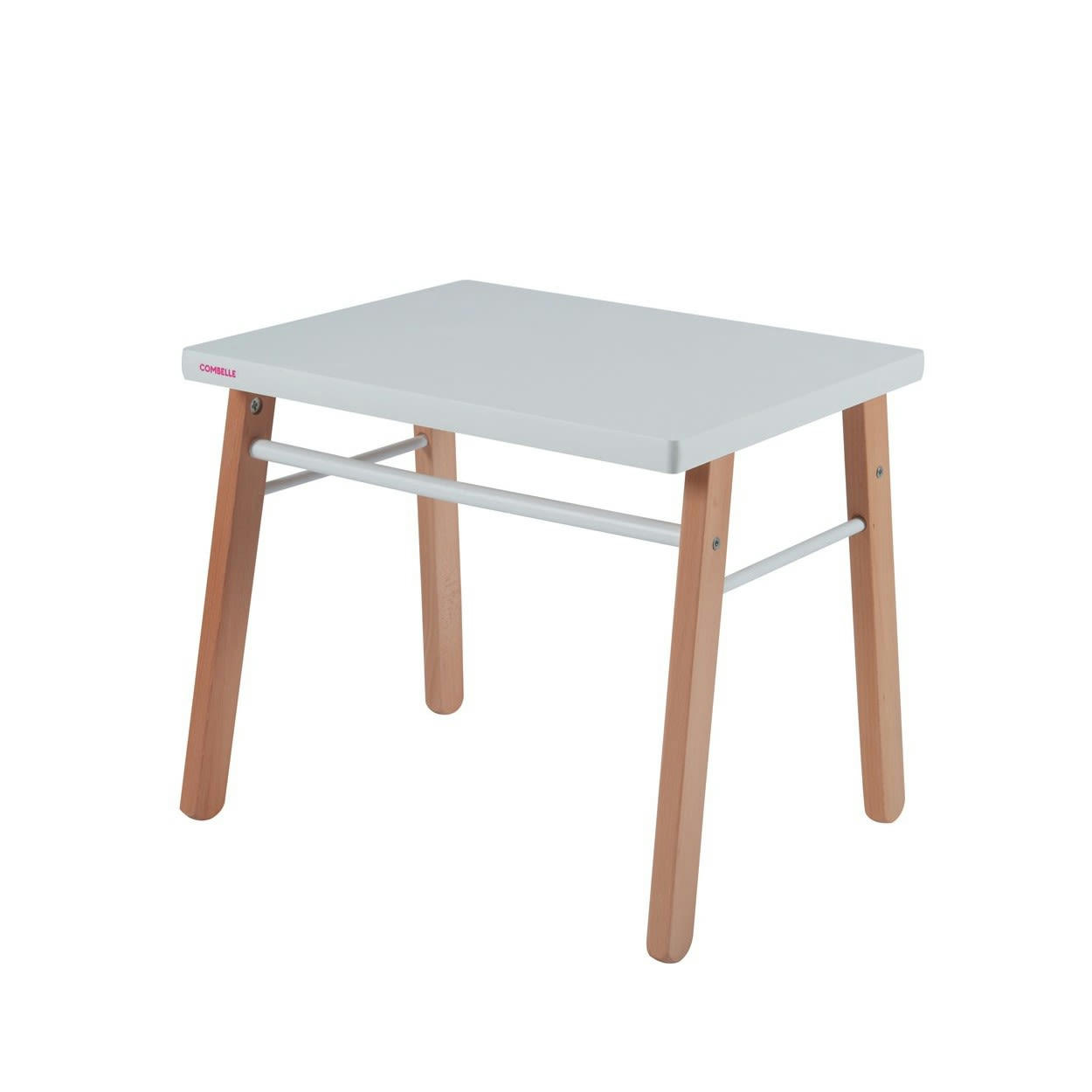 GABRIEL - Bureau enfant en bois bicolore blanc 50x43x40cm