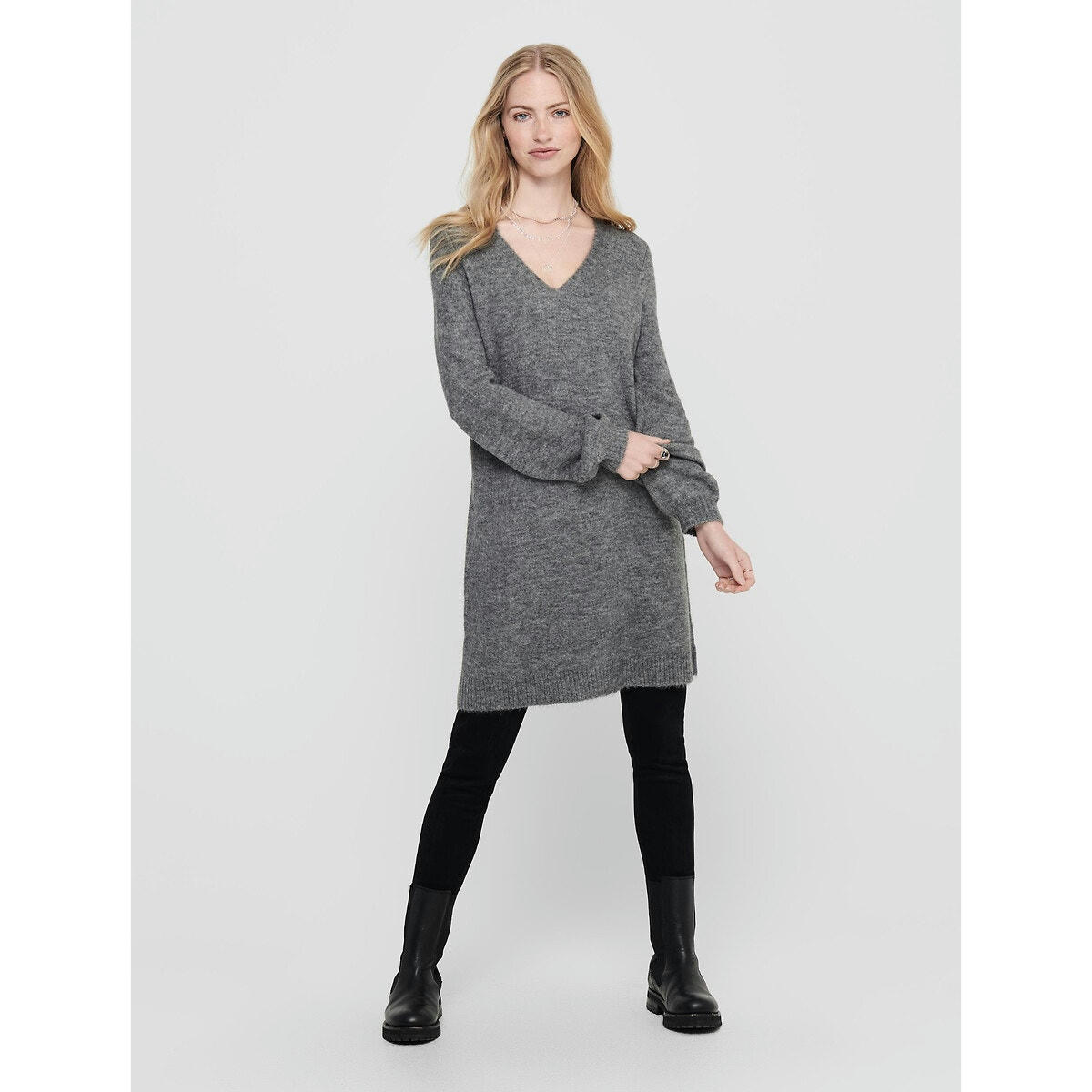 Robe pull col V