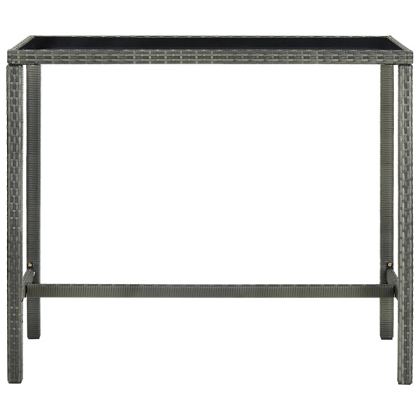 Stolik barowy Szary 130 x 60 x 110 cm Technorattan vidaXL