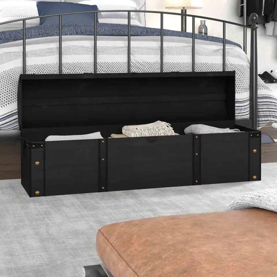 vidaXL - Opbergkast - Zwart - Hout