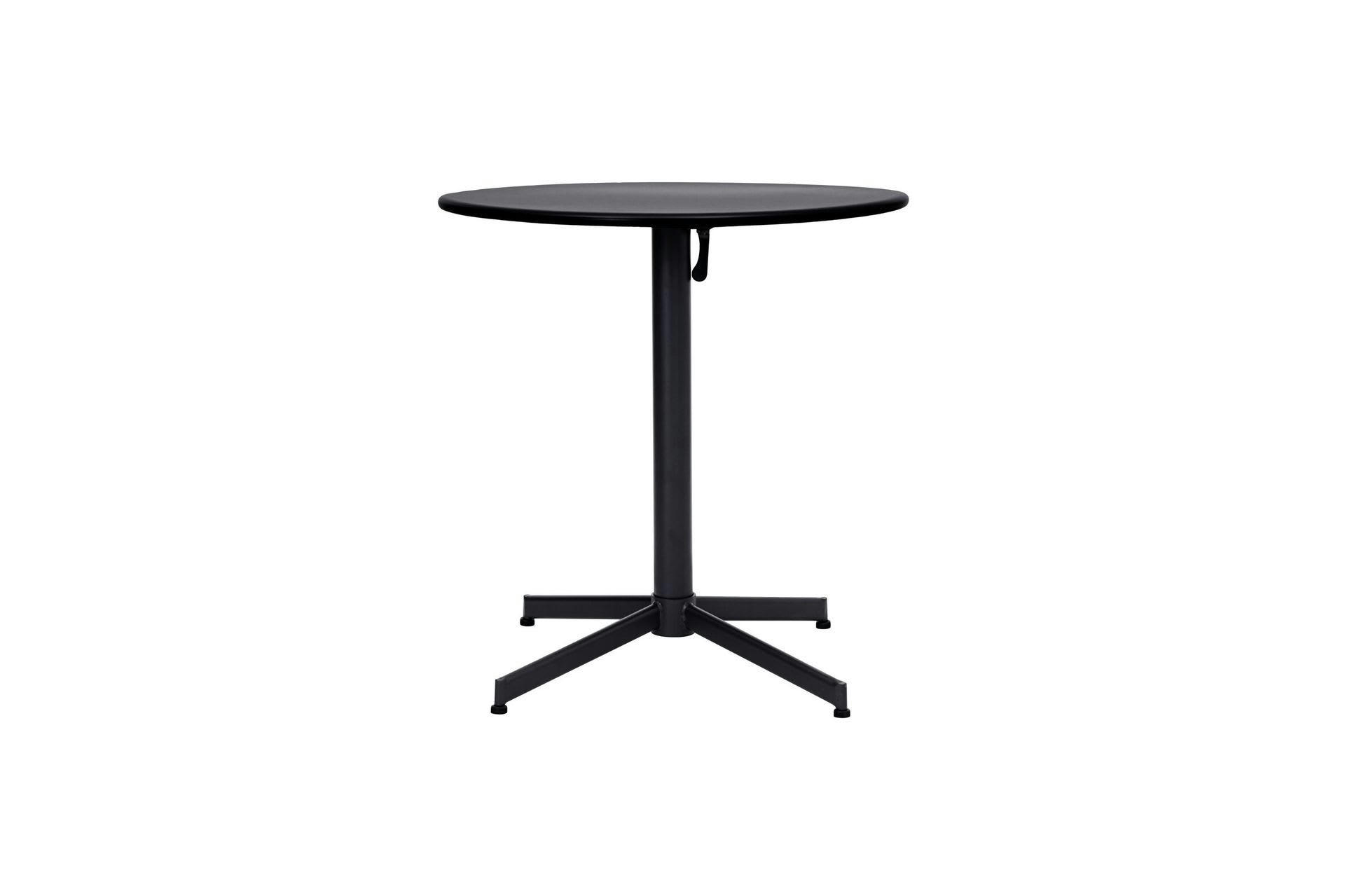 HELO - Table de repas ronde 3 places en métal noir