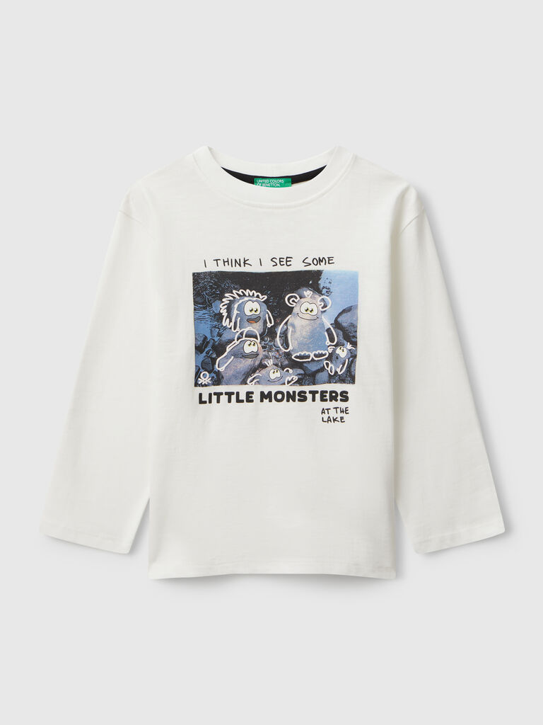 T-shirt with monster print