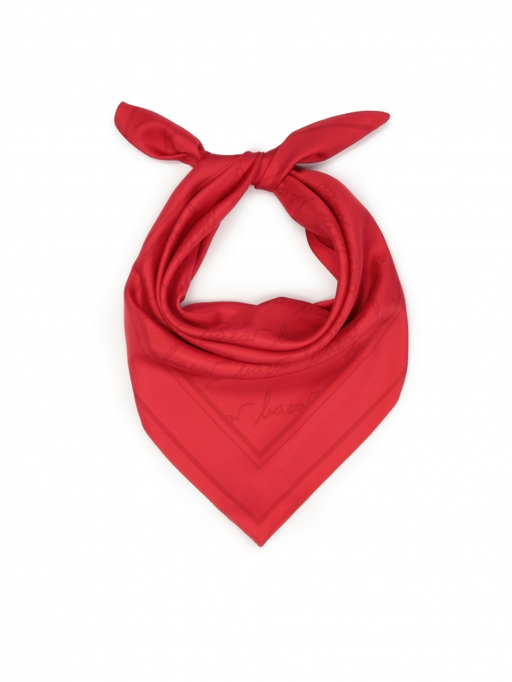 Red neckerchief made of fine silk