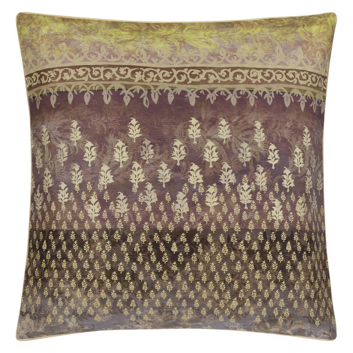 KASAVU - Taie d'oreiller imprimée en satin de coton beige 65x65