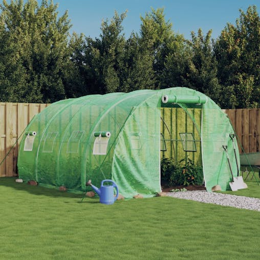 NNEVL Greenhouse with Steel Frame Green 12 m&sup2; 4x3x2 m