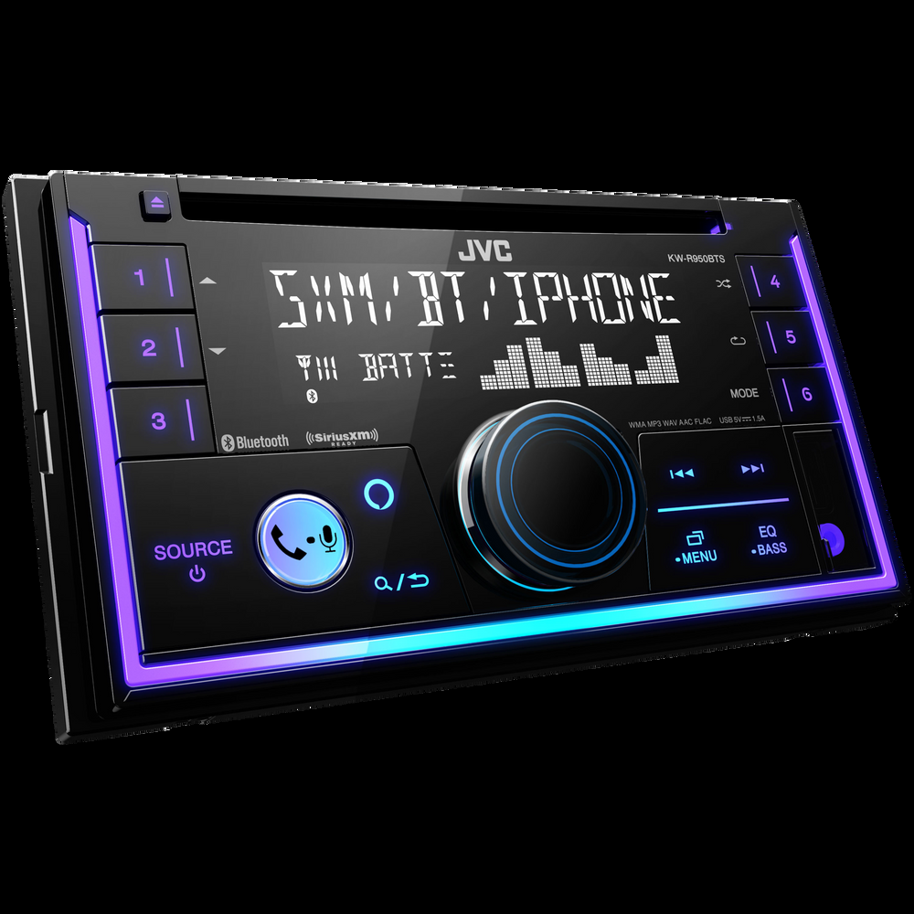 JVC KW-R950BTS Double Din Audio CD In-Dash Car Receiver with Bluetooth & Alexa Built-In
