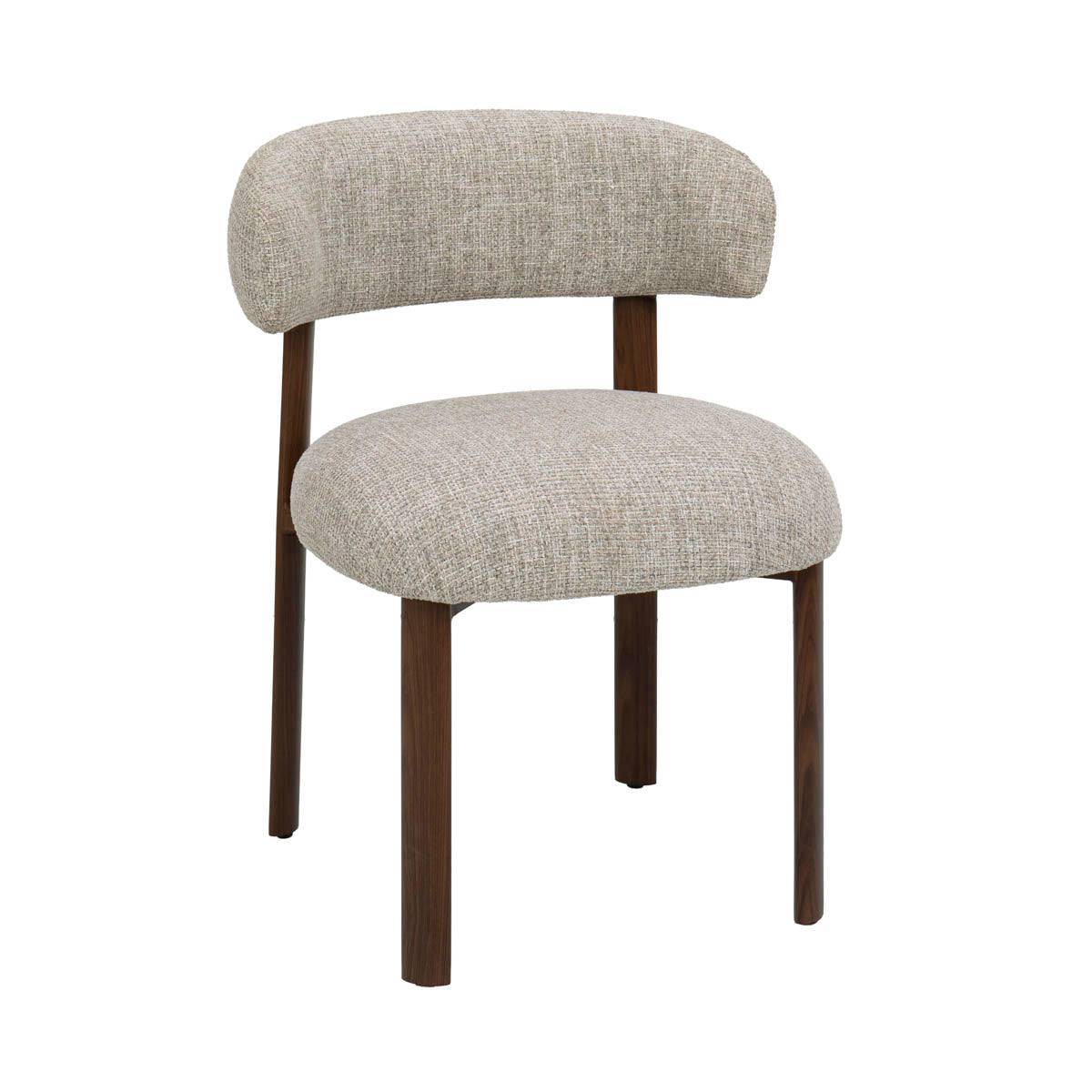DÉJA Living Eetkamerstoel Alamo - Beige/Walnoot - Set van 2