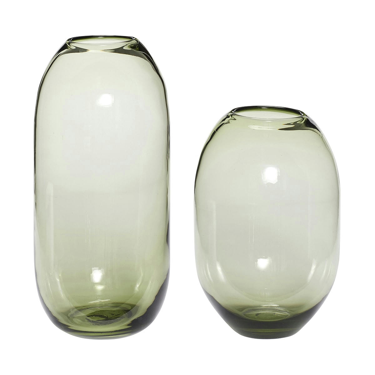 MOSS - Vase en verre vert (x2)