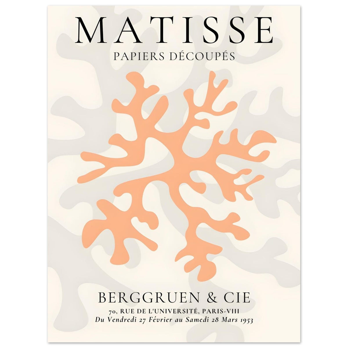 Artfulprints Poster Matisse – Orange coral  - 30x40 cm - Oranje