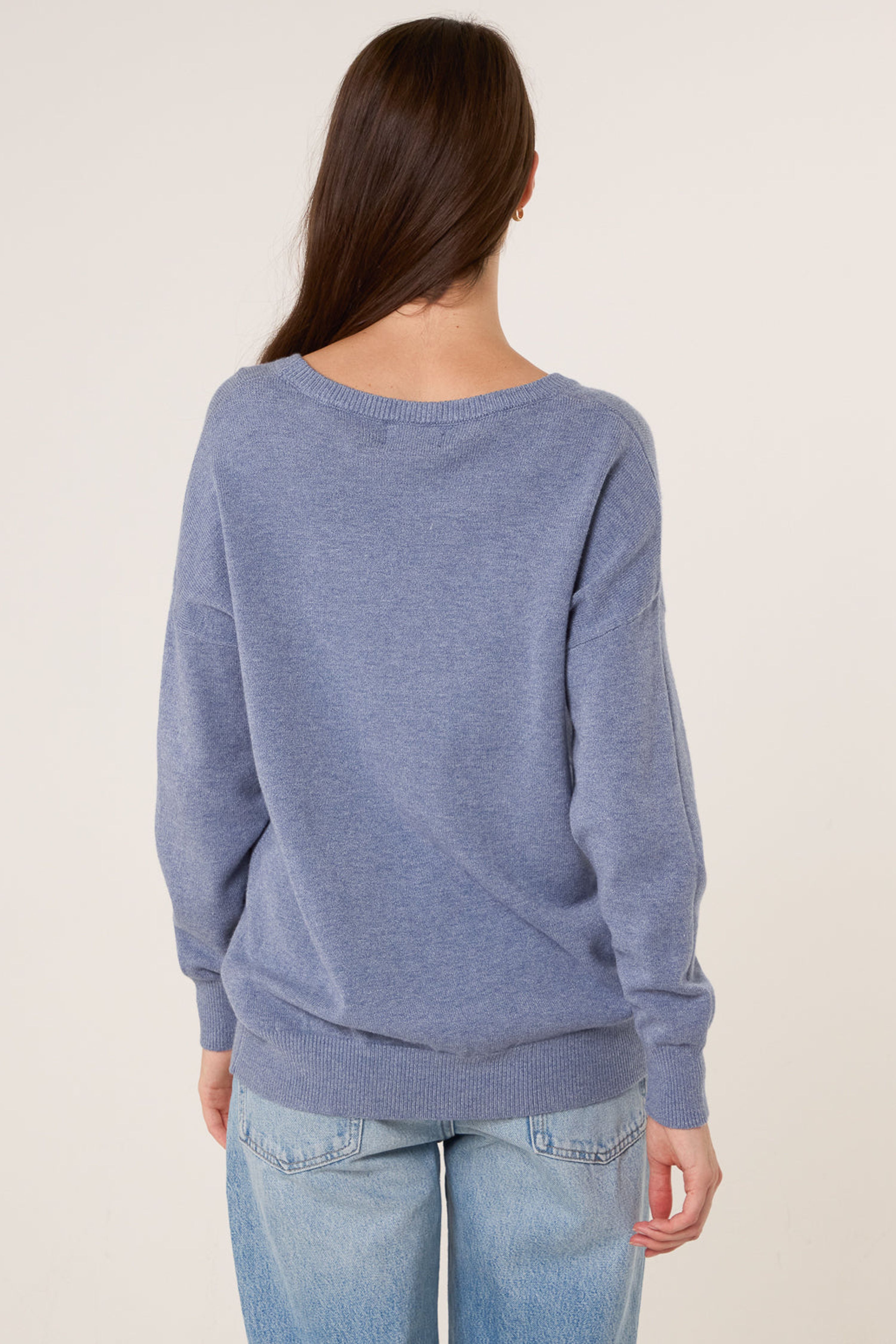 Blue Vanilla Blue Round Neck Jumper