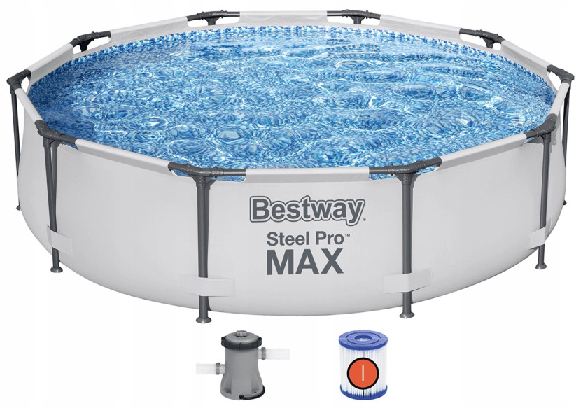 Basen Ogrodowy BestwayStelażowy Steel Pro Max 305x76 cm Pompa 56408