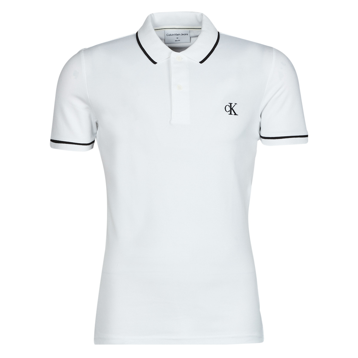 Calvin Klein Jeans - TIPPING SLIM POLO - White / Black