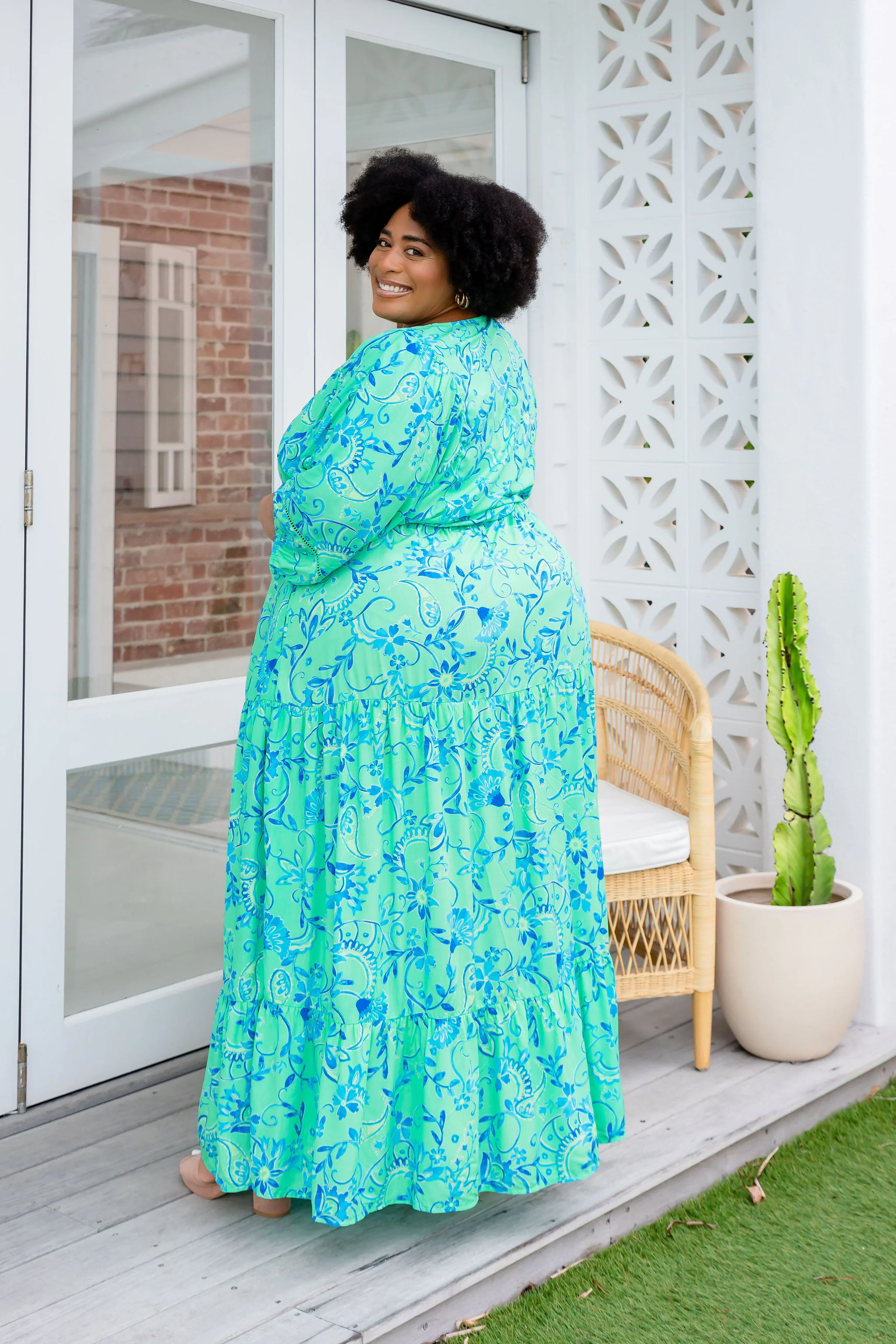 Addison Dress in Evergreen