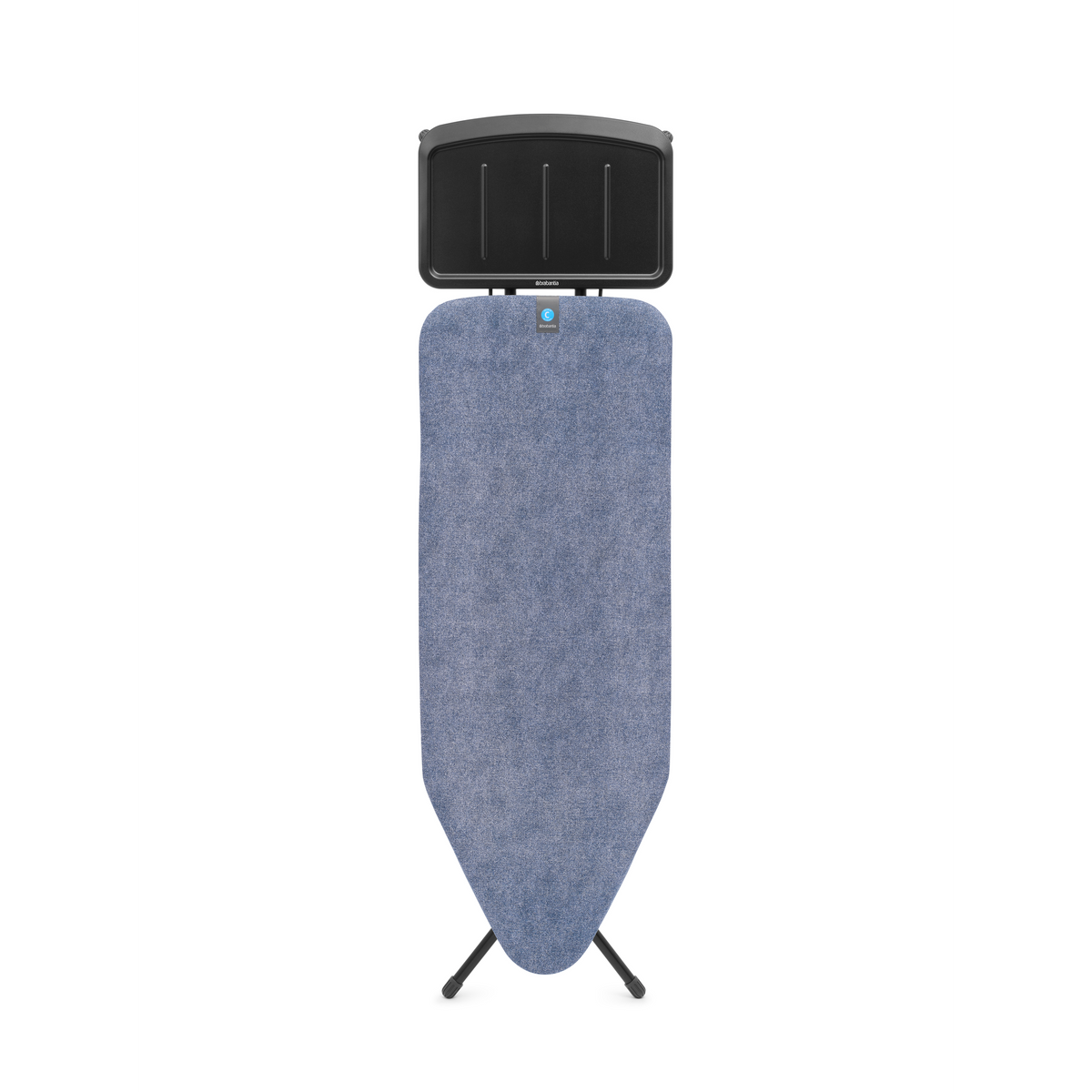 Brabantia Strijkplank C, 124x45 cm, solide stoomunithouder - Denim Blue