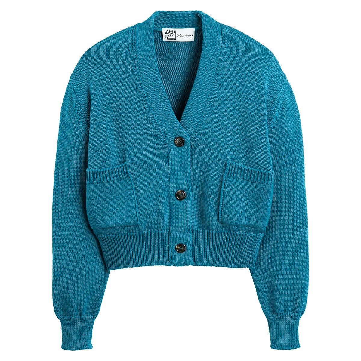 Gilet court boutonné en laine mérinos