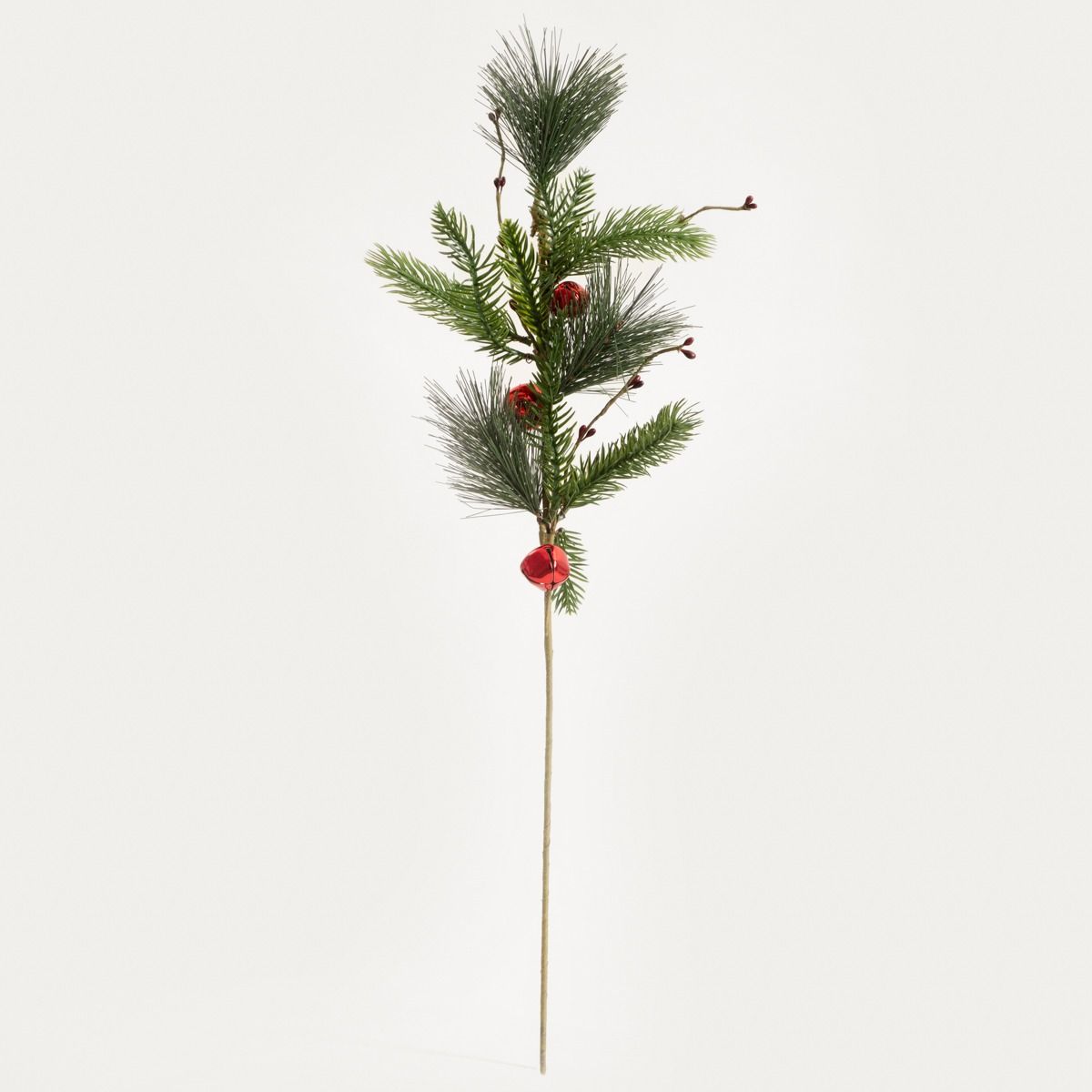 Gałązka BELL z czerwonymi dzwonkami 62 cm