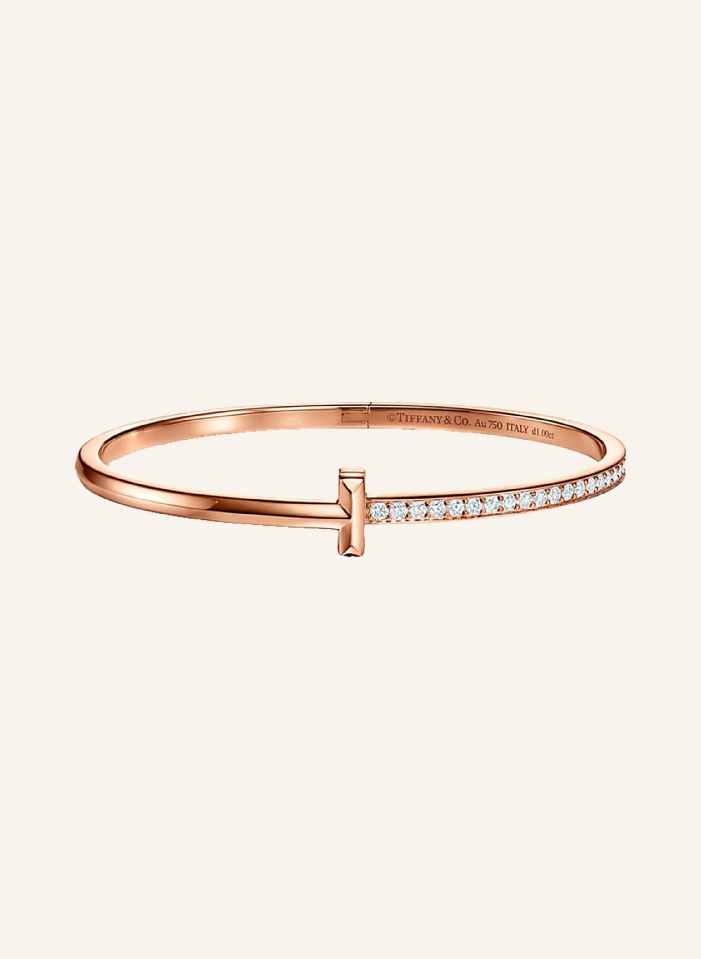 TIFFANY & Co. Armreif TIFFANY T T ONE aus 18 Karat Roségold mit Diamanten