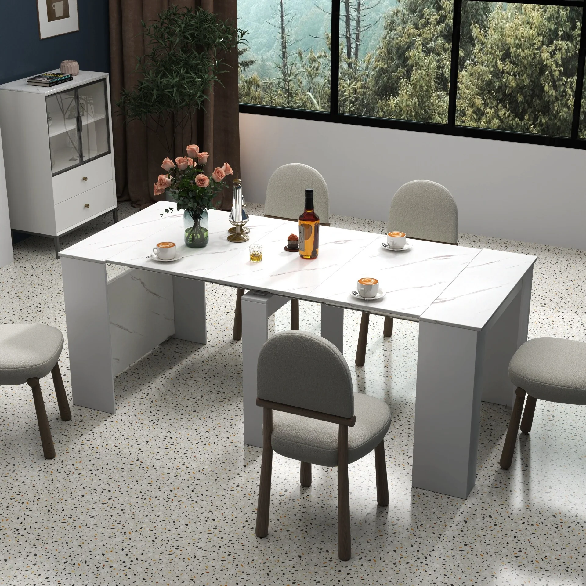 Multifunctional Extendable Console Table