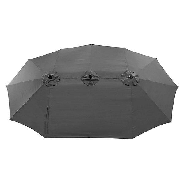Parasol double 2x4m LINAI gris - HAPPY GARDEN