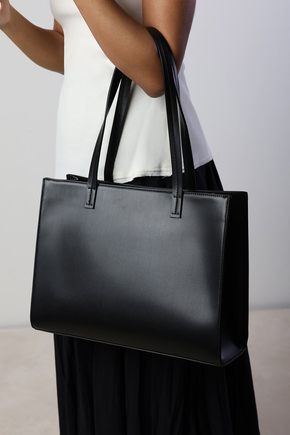 Where's That From Bailee Double Handle Tote Bag with Central Fastening