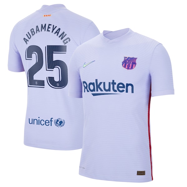 Pierre-Emerick Aubameyang Barcelona Nike 2021/22 Away Vapor Match Authentic Player Jersey - Purple