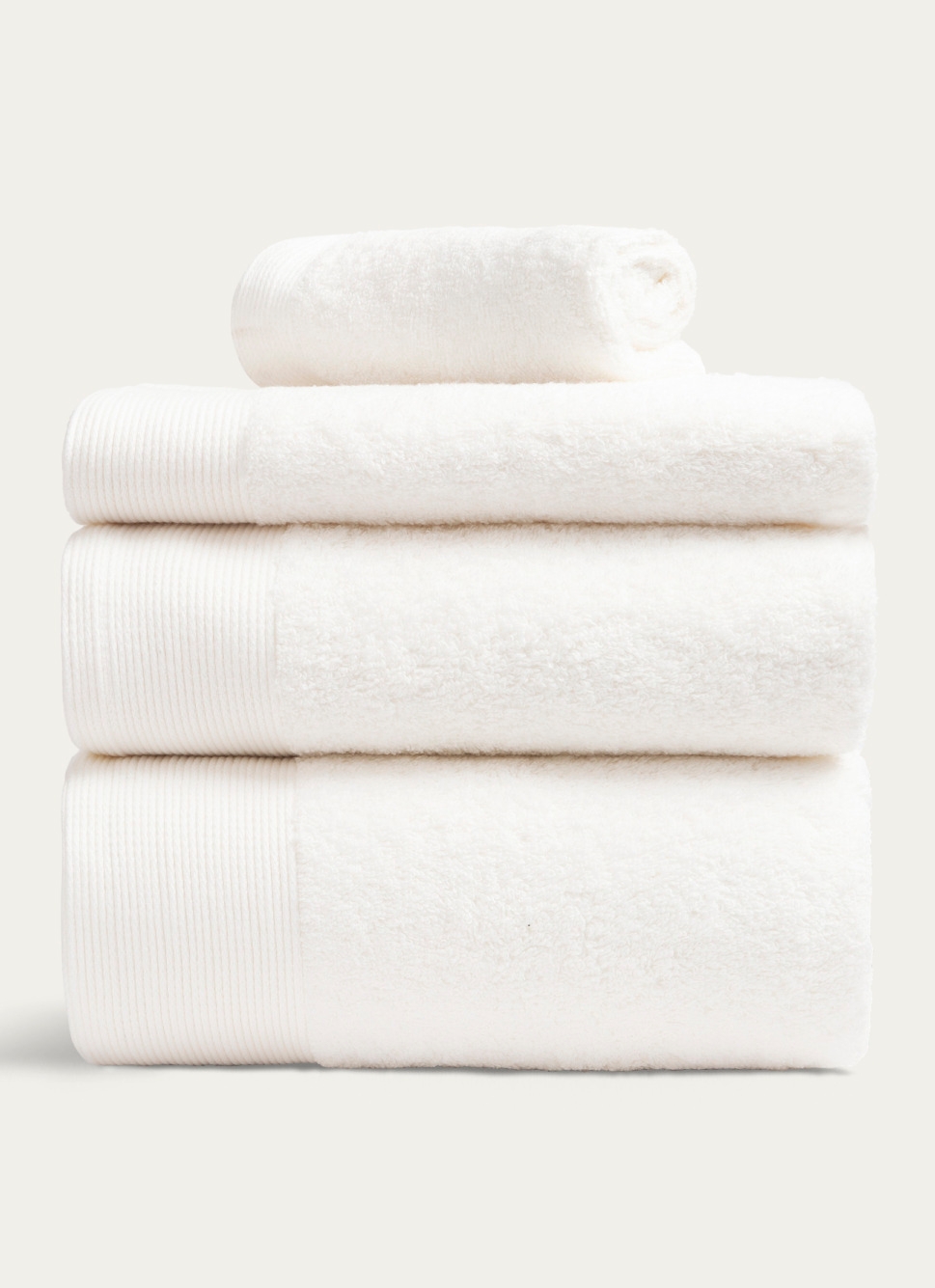 SERVIETTE INVITÉ UNIE EN COTON 500GR ÉCRU