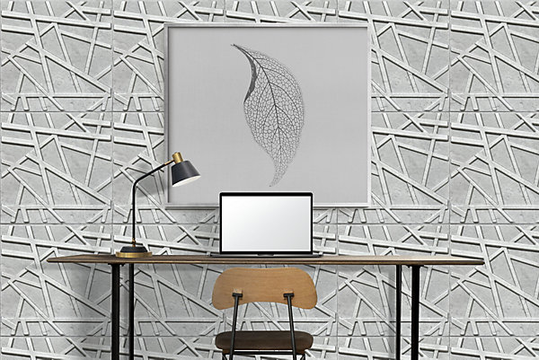 Panneaux de plafond et panneaux muraux Decoratif 3D Line Béton 