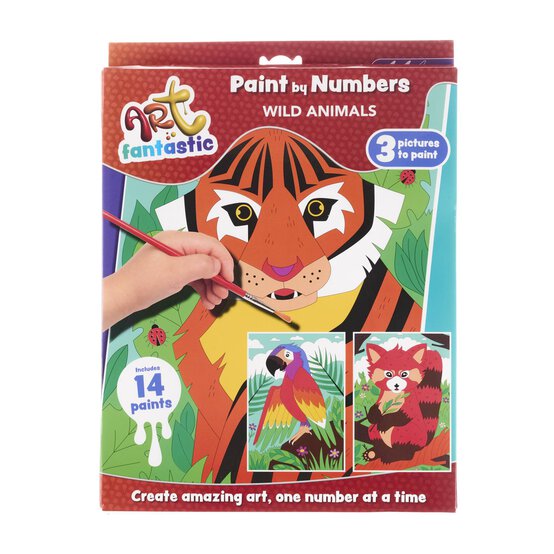 Wild Animals 3-in-1 Paint by Numbers