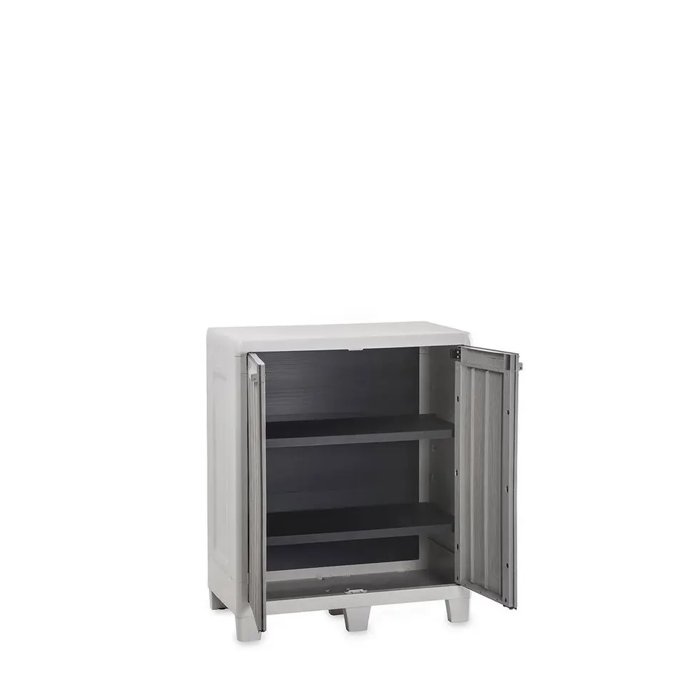 Toomax Florida XL opbergkast laag - lichtgrijs/donkergrijs