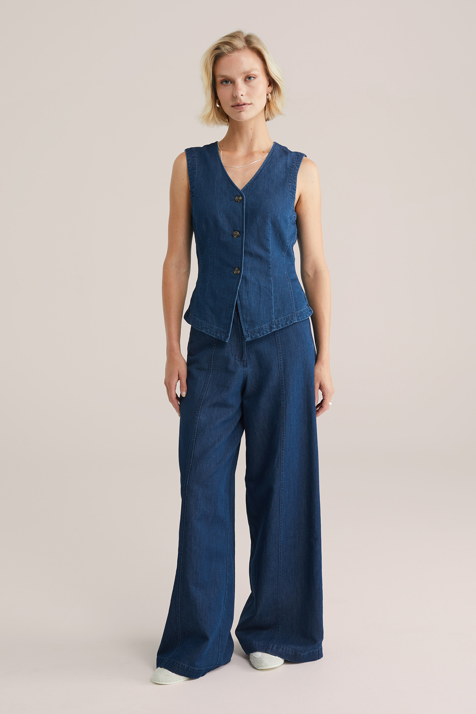 Dames Slim fit denim gilet