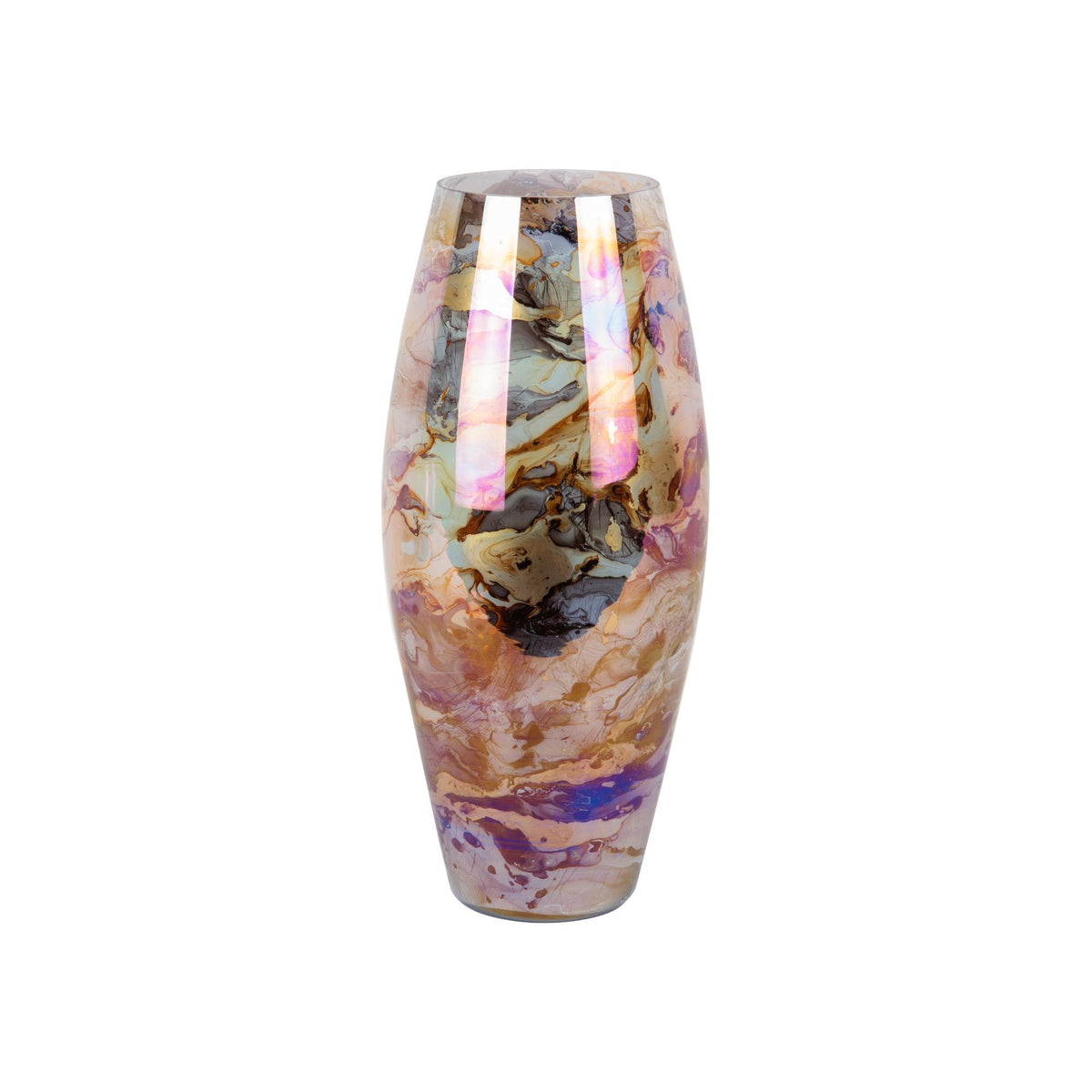 Present Time vaas Melange Cone - bruin - Ø16cm
