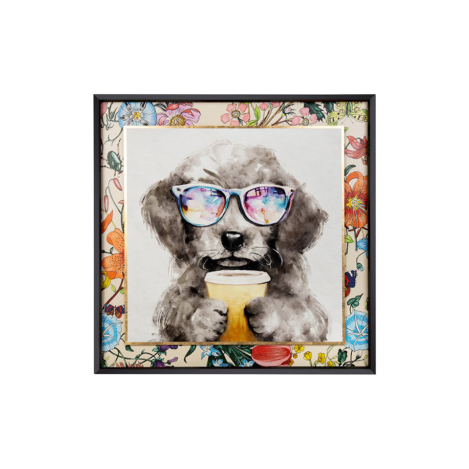 Obraz COFFEE DOG 100 x 100 cm
