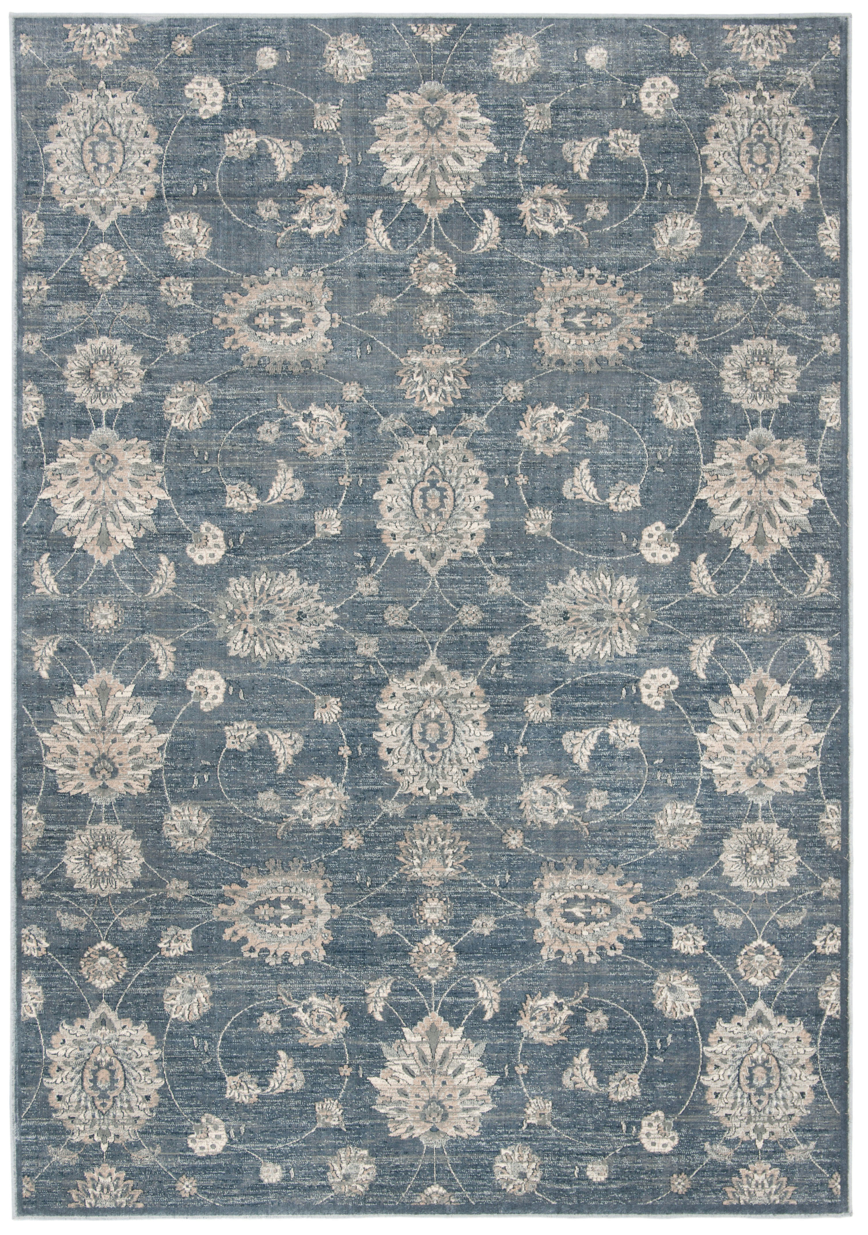 VINTAGE - Tapis de salon interieur en bleu & beige, 122 x 183 cm